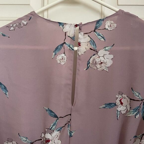 LUSH Mini Wrap Dress Purple Floral Cottagecore XS - Picture 10 of 11